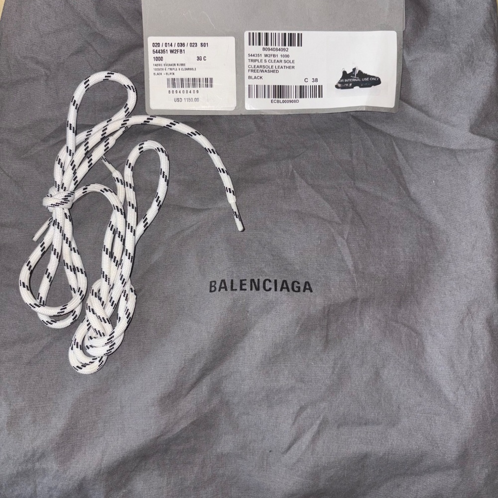 Balenciaga triple s clear sole sneaker (black) - Picture 2 of 6